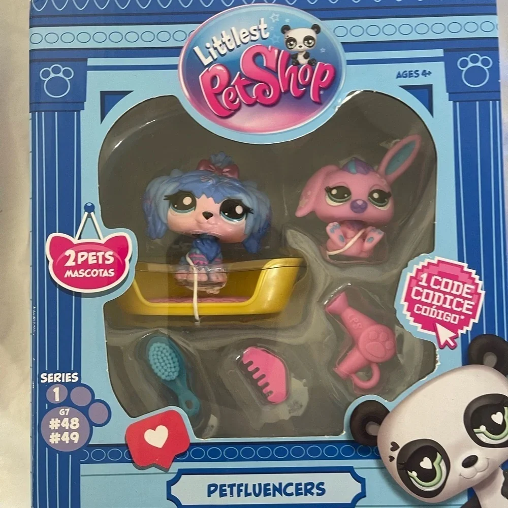 Paires Littlest Pet Shop Gen 7 Dog & Bunny Petfluencer #48 49 G7 LPS NEW